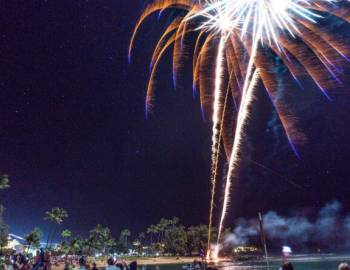 Poipu Beach fireworks